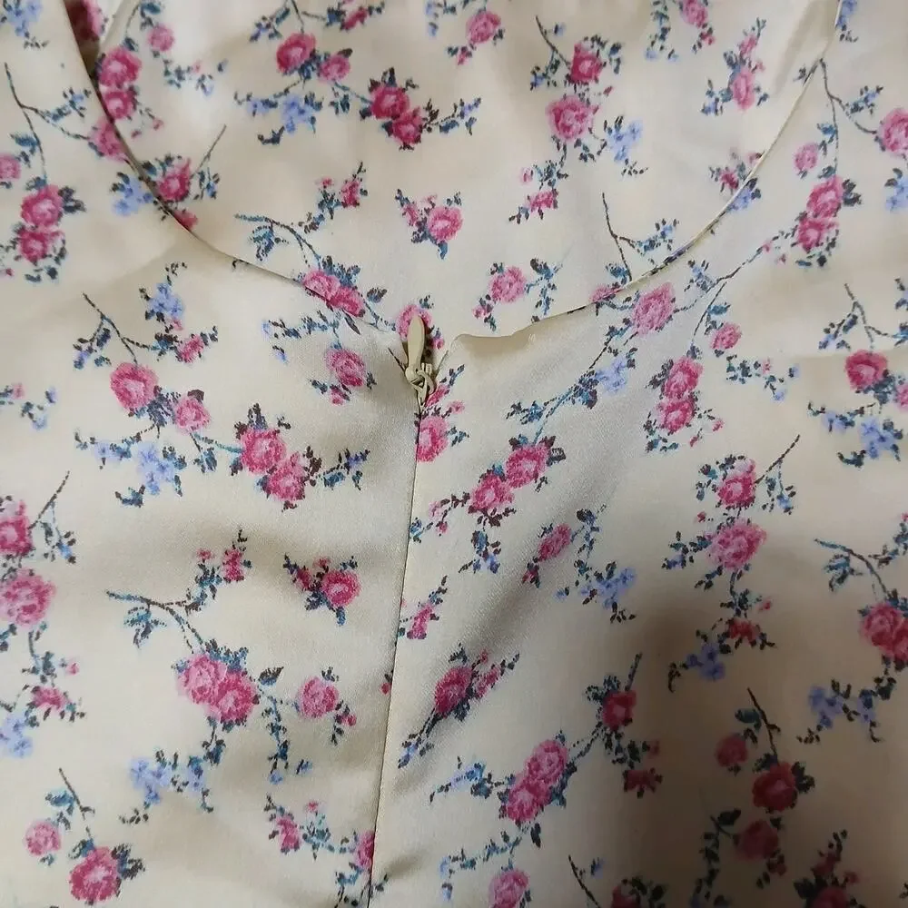 Forever 21 Women’s‎ Size M Yellow Floral Mini Slip Dress Cottagecore Romantic